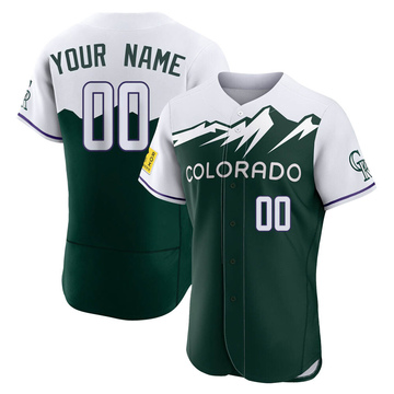 Custom Men's Authentic Colorado Rockies Green 2022 City Connect Jersey