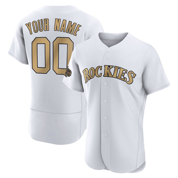 Custom Men's Authentic Colorado Rockies White 2022 All-Star Game Jersey