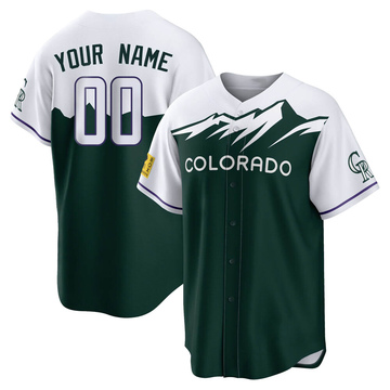 Custom Men's Replica Colorado Rockies Green 2022 City Connect Jersey