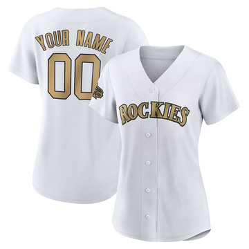 Custom Women's Authentic Colorado Rockies White 2022 All-Star Game Jersey