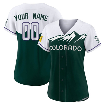 Custom Women's Replica Colorado Rockies Green 2022 City Connect Jersey