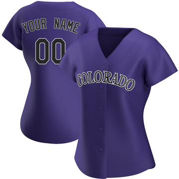 Custom Women's Replica Colorado Rockies Purple Alternate Jersey