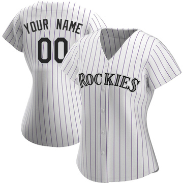Custom Women's Replica Colorado Rockies White Home Jersey