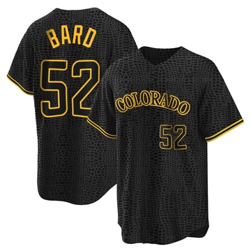 Daniel Bard Men's Replica Colorado Rockies Black Snake Skin City Jersey