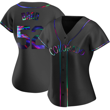 Daniel Bard Women's Replica Colorado Rockies Black Holographic Alternate Jersey