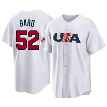 Daniel Bard Youth Replica Colorado Rockies White USA Baseball 2023 World Baseball Classic Jersey