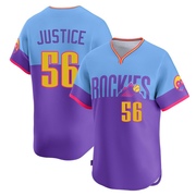 Evan Justice Men's Limited Colorado Rockies Purple/Light Blue 2025 City Connect Jersey