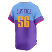 Evan Justice Men's Limited Colorado Rockies Purple/Light Blue 2025 City Connect Jersey