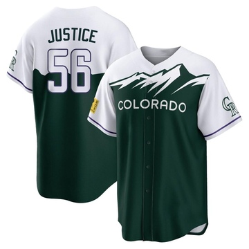 Evan Justice Men's Replica Colorado Rockies Green 2022 City Connect Jersey