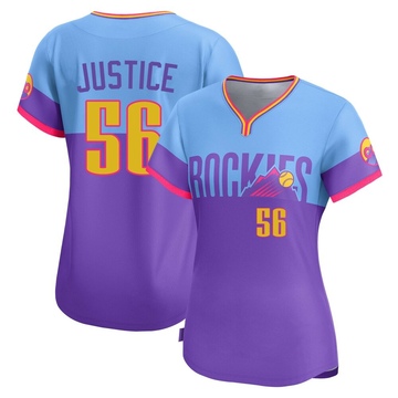 Evan Justice Women's Limited Colorado Rockies Purple/Light Blue 2025 City Connect Jersey