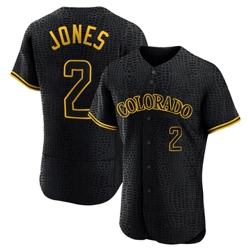 Greg Jones Men's Authentic Colorado Rockies Black Snake Skin City Jersey