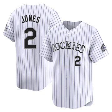 Greg Jones Men's Limited Colorado Rockies White Home Jersey