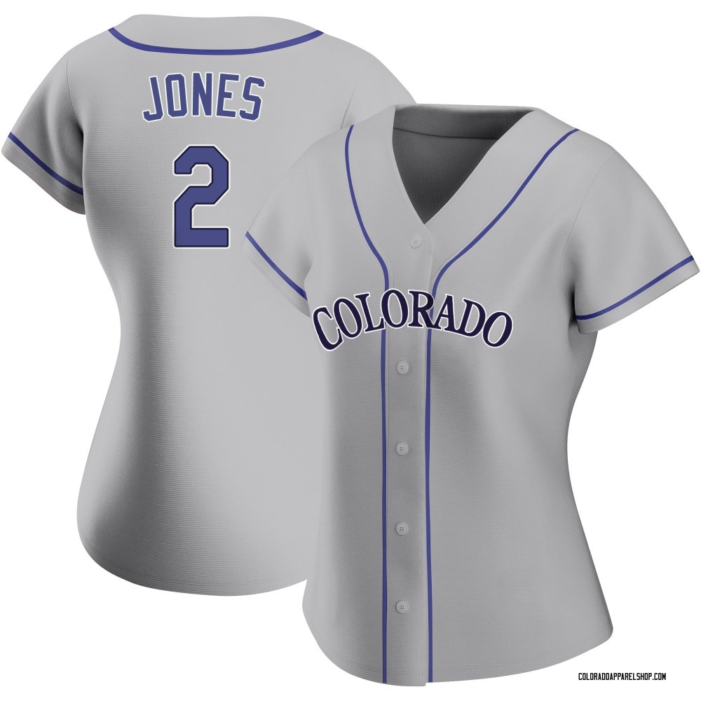 Greg Jones Women's Authentic Colorado Rockies Gray Road Jersey