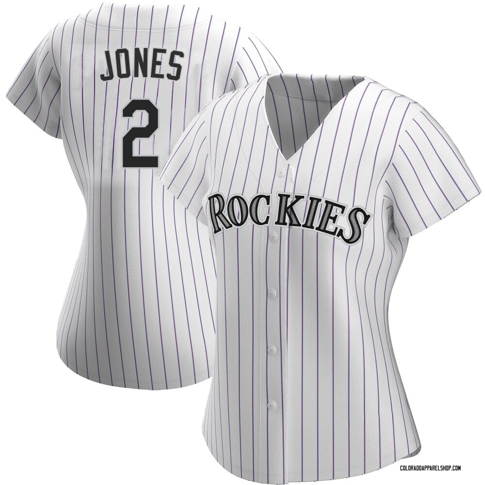 Greg Jones Women's Authentic Colorado Rockies White Home Jersey