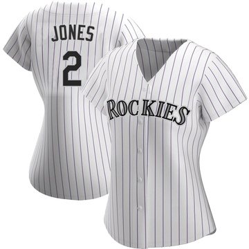 Greg Jones Women's Authentic Colorado Rockies White Home Jersey