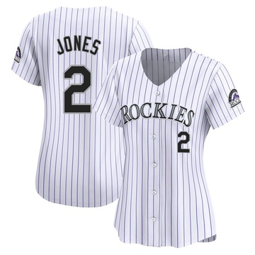 Greg Jones Women's Limited Colorado Rockies White Home Jersey