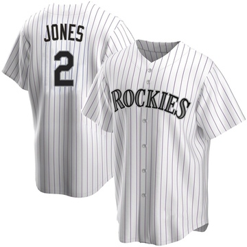 Greg Jones Youth Replica Colorado Rockies White Home Jersey