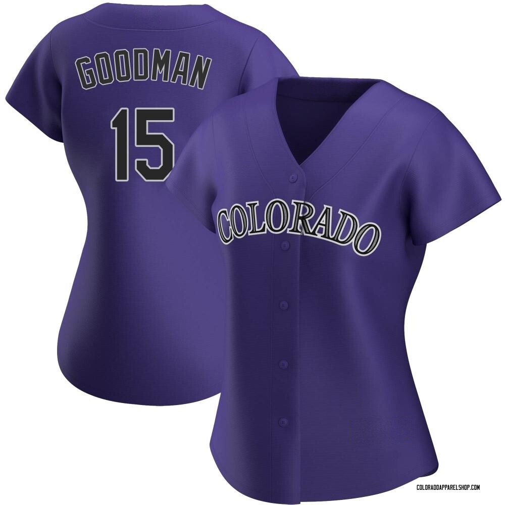 Hunter Goodman Women's Authentic Colorado Rockies Purple Alternate Jersey