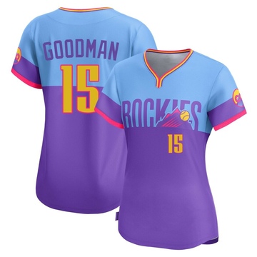 Hunter Goodman Women's Limited Colorado Rockies Purple/Light Blue 2025 City Connect Jersey