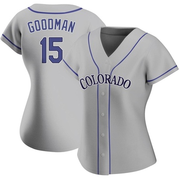 Hunter Goodman Women's Replica Colorado Rockies Gray Road Jersey
