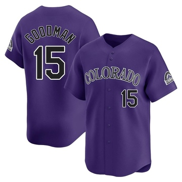 Hunter Goodman Youth Limited Colorado Rockies Purple Alternate Jersey