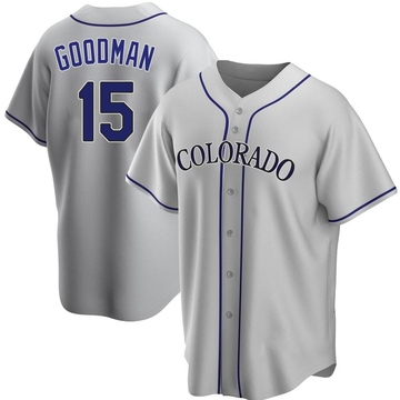 Hunter Goodman Youth Replica Colorado Rockies Gray Road Jersey