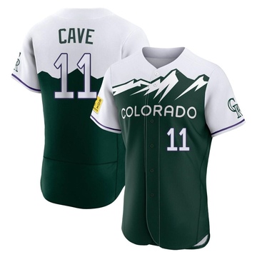 Jake Cave Men's Authentic Colorado Rockies Green 2022 City Connect Jersey