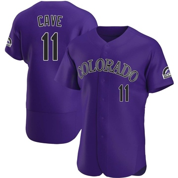 Jake Cave Men's Authentic Colorado Rockies Purple Alternate Jersey