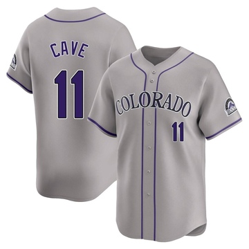 Jake Cave Youth Limited Colorado Rockies Gray Road Jersey