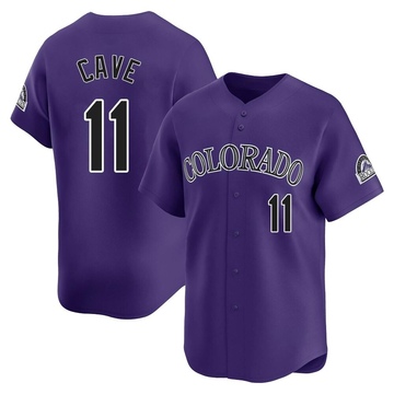 Jake Cave Youth Limited Colorado Rockies Purple Alternate Jersey