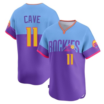 Jake Cave Youth Limited Colorado Rockies Purple/Light Blue 2025 City Connect Jersey