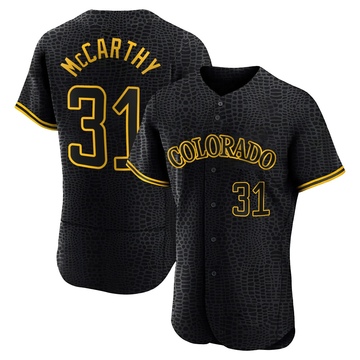 Jake McCarthy Men's Authentic Colorado Rockies Black Snake Skin City Jersey