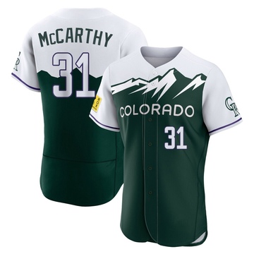 Jake McCarthy Men's Authentic Colorado Rockies Green 2022 City Connect Jersey