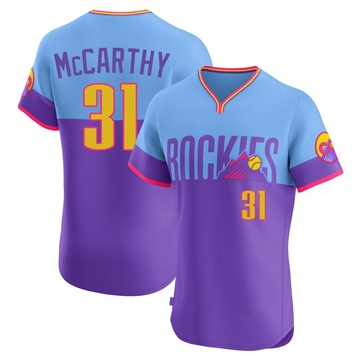 Jake McCarthy Men's Elite Colorado Rockies Purple/Light Blue 2025 City Connect Jersey