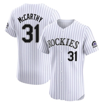 Jake McCarthy Men's Elite Colorado Rockies White Home Jersey