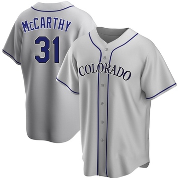 Jake McCarthy Men's Replica Colorado Rockies Gray Road Jersey