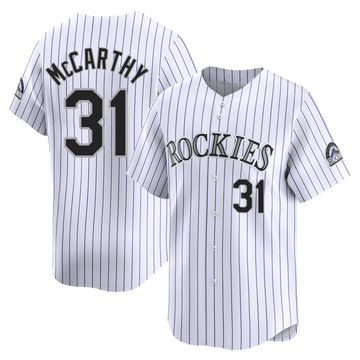Jake McCarthy Youth Limited Colorado Rockies White Home Jersey