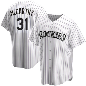 Jake McCarthy Youth Replica Colorado Rockies White Home Jersey