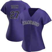 Jordan Beck Women's Authentic Colorado Rockies Purple Alternate Jersey