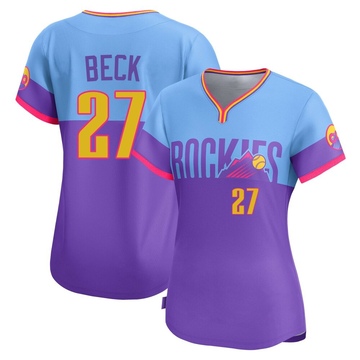 Jordan Beck Women's Limited Colorado Rockies Purple/Light Blue 2025 City Connect Jersey
