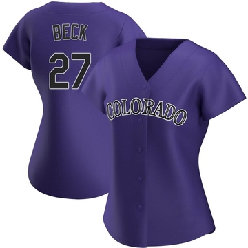Jordan Beck Women's Replica Colorado Rockies Purple Alternate Jersey