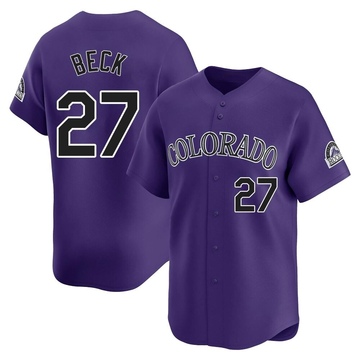 Jordan Beck Youth Limited Colorado Rockies Purple Alternate Jersey