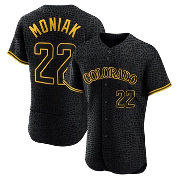 Mickey Moniak Men's Authentic Colorado Rockies Black Snake Skin City Jersey