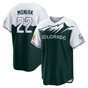 Mickey Moniak Men's Replica Colorado Rockies Green 2022 City Connect Jersey