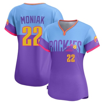Mickey Moniak Women's Limited Colorado Rockies Purple/Light Blue 2025 City Connect Jersey
