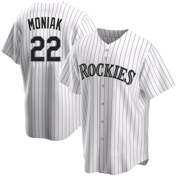 Mickey Moniak Youth Replica Colorado Rockies White Home Jersey