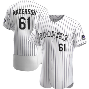 Nick Anderson Men's Authentic Colorado Rockies White Home Jersey