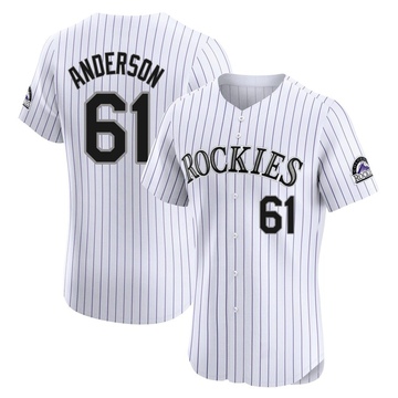Nick Anderson Men's Elite Colorado Rockies White Home Jersey