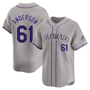 Nick Anderson Men's Limited Colorado Rockies Gray Road Jersey