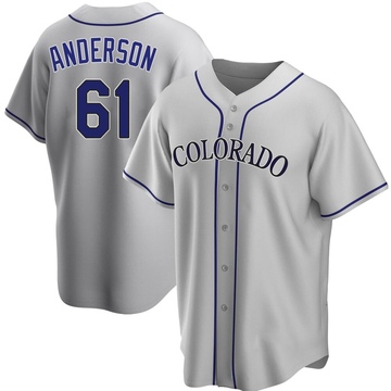 Nick Anderson Men's Replica Colorado Rockies Gray Road Jersey